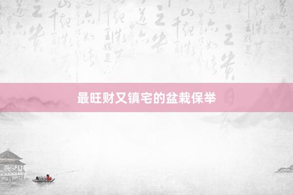 最旺财又镇宅的盆栽保举